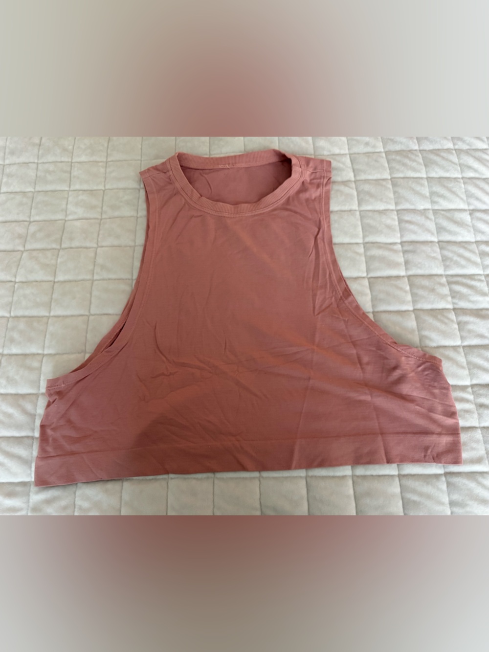 Sleeveless Pink Cropped Yoga Tank Top